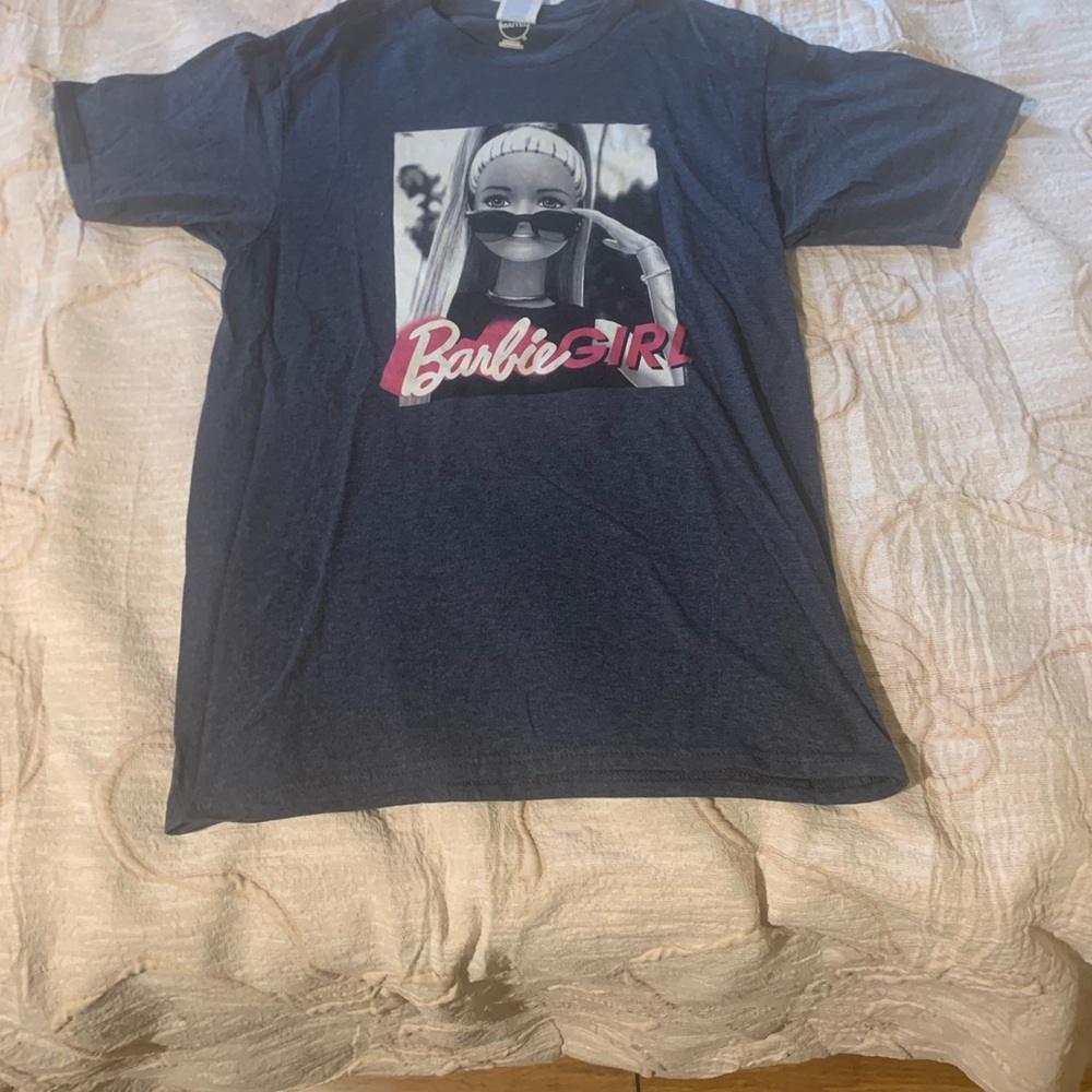 Barbie Navy Blue Tee with Pink Logo